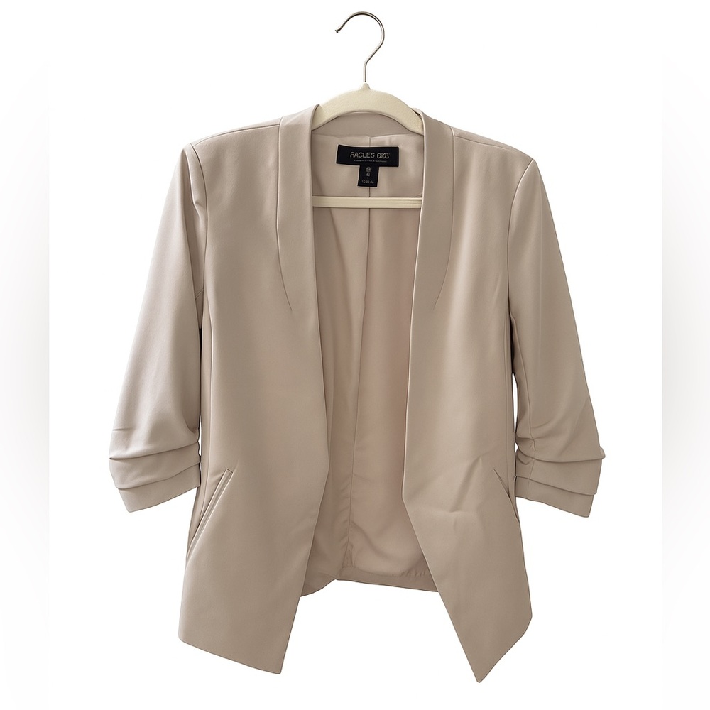 Rachel Zoe Open Front Blazer | Beige | M